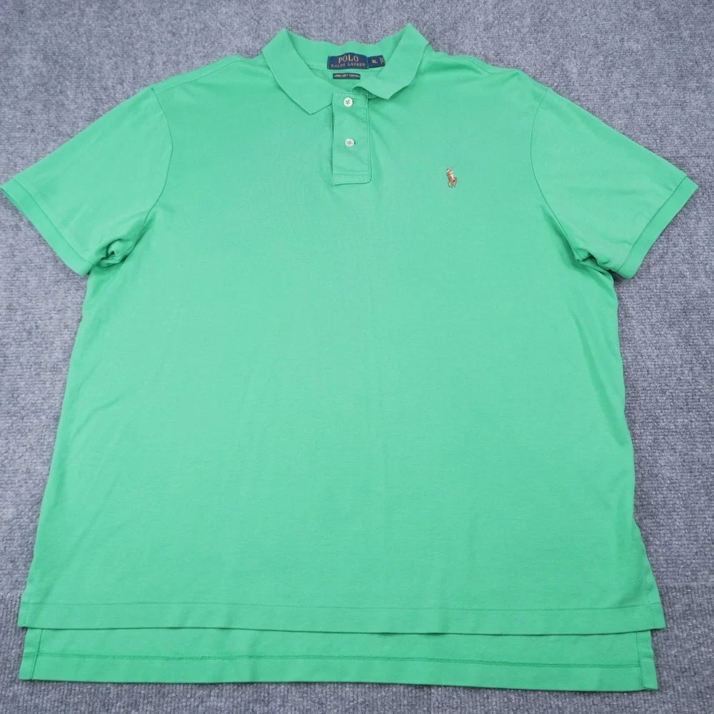 Polo Ralph Lauren Polo Mens XL Green Pima Soft Touch Short Sleeve Pony Logo